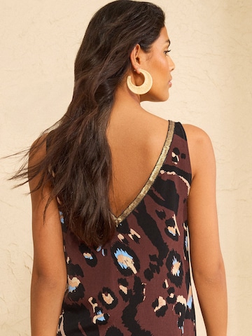 Haut love & roses en marron