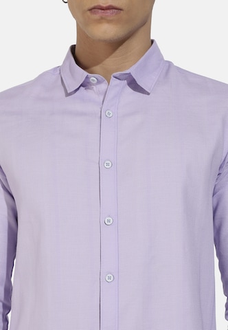 Campus Sutra Regular fit Button Up Shirt 'Lane' in Purple