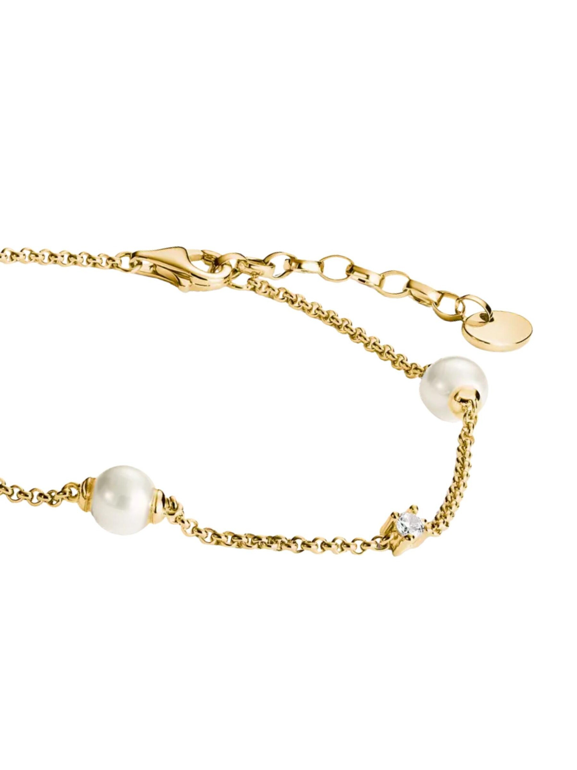Bracelet 'Vergoldetes Armband mit Perlen & Zirkonia' Thomas Sabo en or