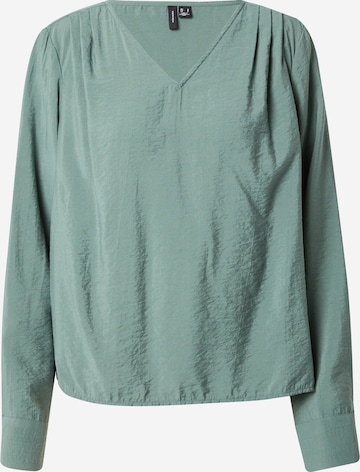 VERO MODA Blouse 'LENA' in Groen: voorkant