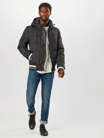 INDICODE JEANS Regular fit Between-season jacket 'Trejo' in Black