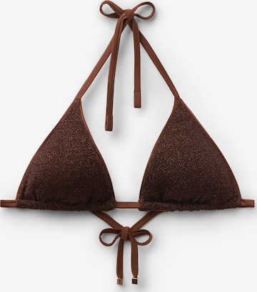 CALZEDONIA Bikinitop 'Metallic Glow' in Braun: Vorderseite
