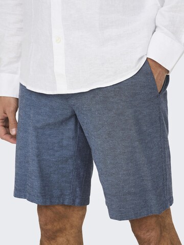 Only & Sons Regular Shorts 'Mark' in Blau