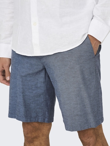 Only & Sons Regular Shorts 'Mark' in Blau