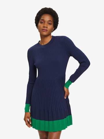 ESPRIT Knitted dress in Blue: front