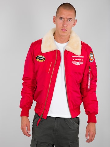 ALPHA INDUSTRIES Winter Jacket 'Injector III Air Force' in Red: front