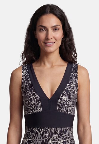 BECO the world of aquasports Badeanzug 'Flower Lines' in Schwarz