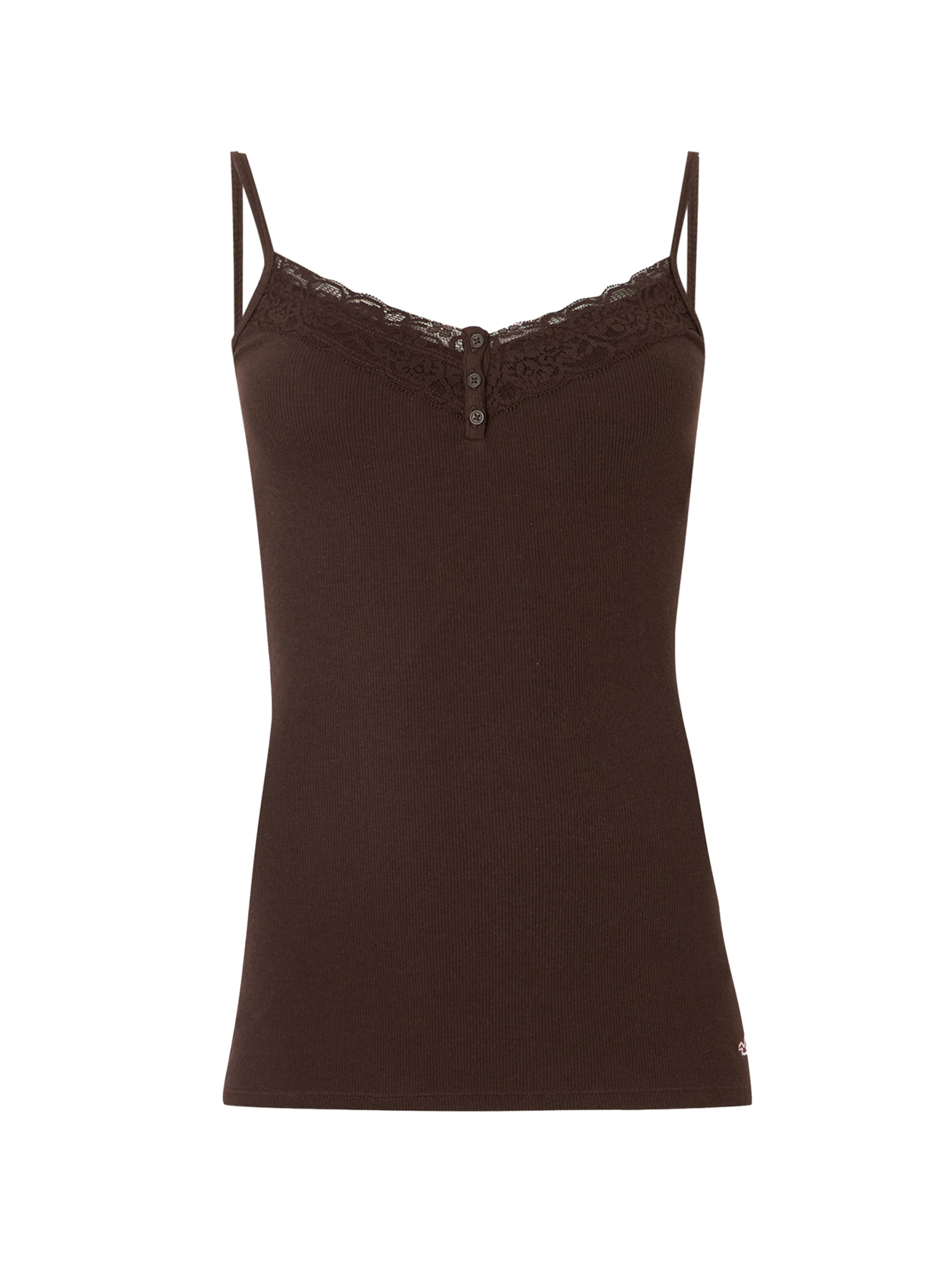 Top de la HOLLISTER pe maro: față