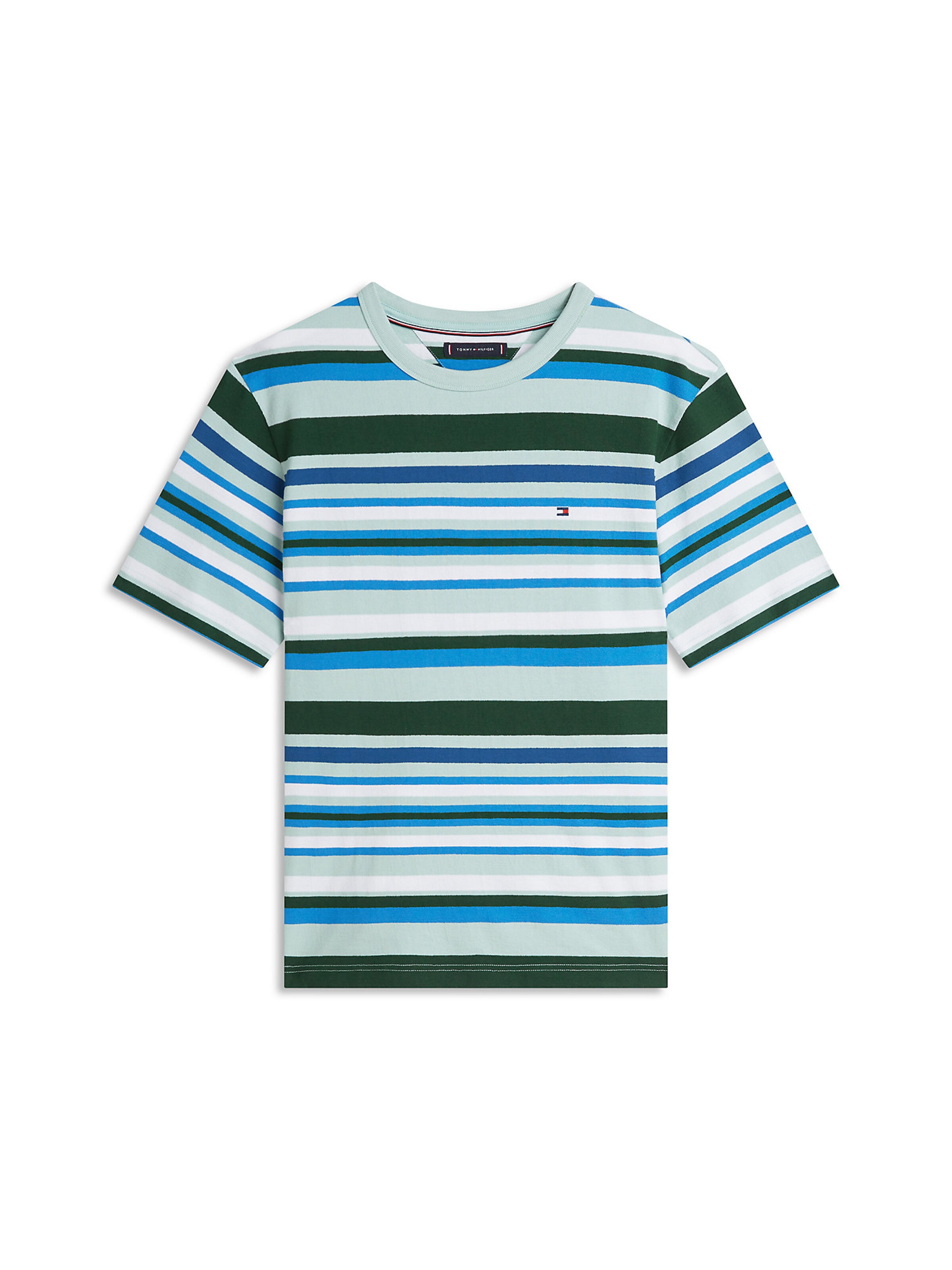 TOMMY HILFIGER T-Shirt in hellblau / graumeliert / oliv, Produktansicht
