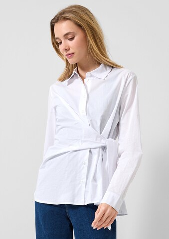 QS Blouse in Wit: voorkant