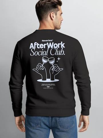Neverless Sweatshirt 'After Work Social Club' in Black