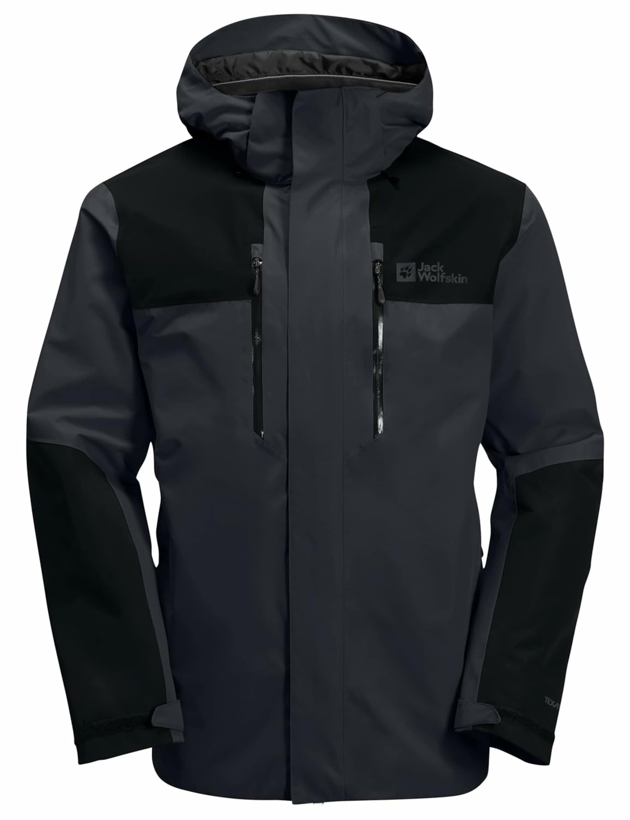 Veste fonctionnelle JACK WOLFSKIN en gris : devant