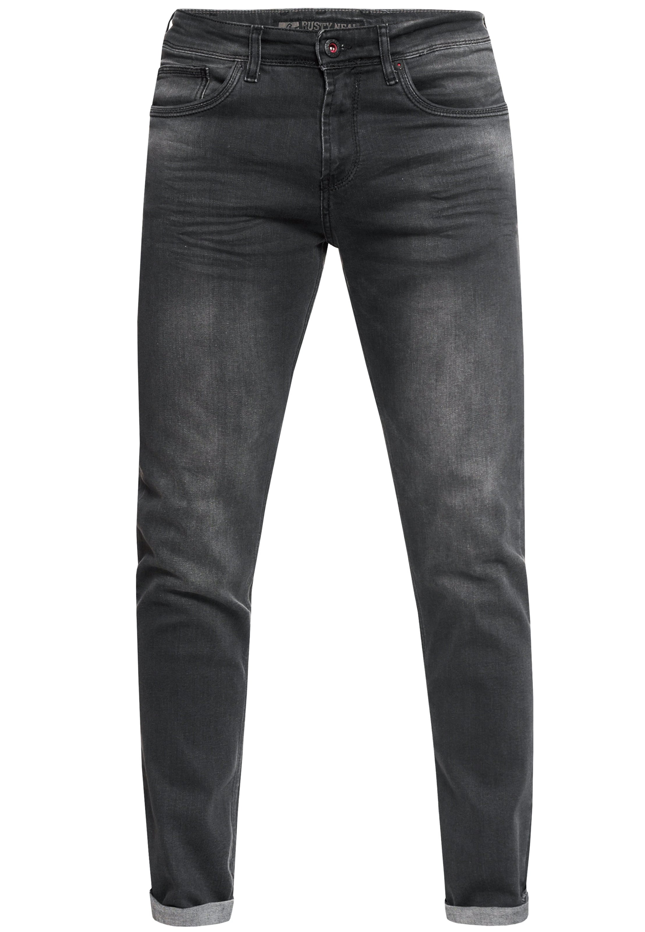 Rusty Neal Slimfit Jeanshose 'MELVIN' in Grau: Vorderseite