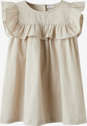 NAME IT Jurk 'NMFFalinnen' in Beige: voorkant