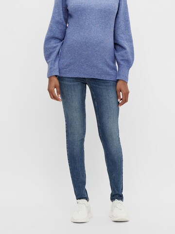 MAMALICIOUS Skinny Jeans 'Kansas' in Blauw: voorkant