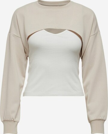 ONLY Sweatshirt in Beige: predná strana