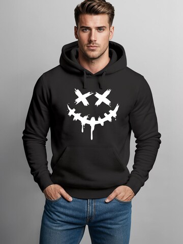 Neverless Sweatshirt 'Smile Face' in Black