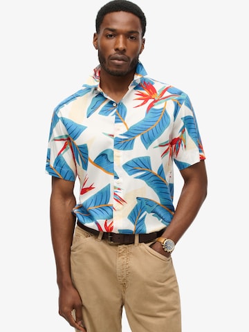 Comfort fit Camicia 'Hawaiian Resort' di Superdry & Co in bianco: frontale