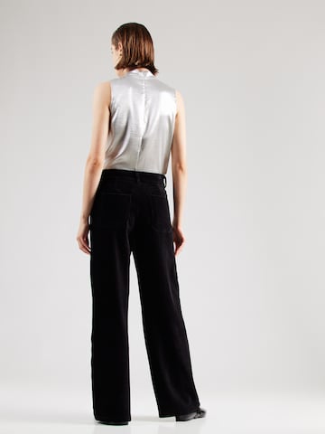 VILA - Pierna ancha Pantalón en negro