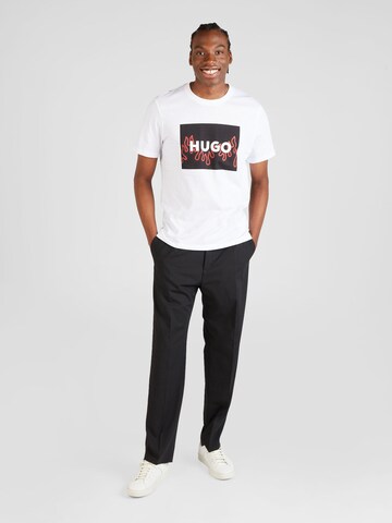 HUGO T-Shirt 'Dulive' in Weiß