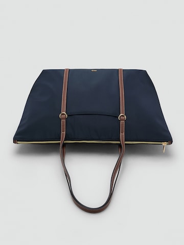 MANGO "Чанта тип ""Shopper""" 'COBALT' в синьо