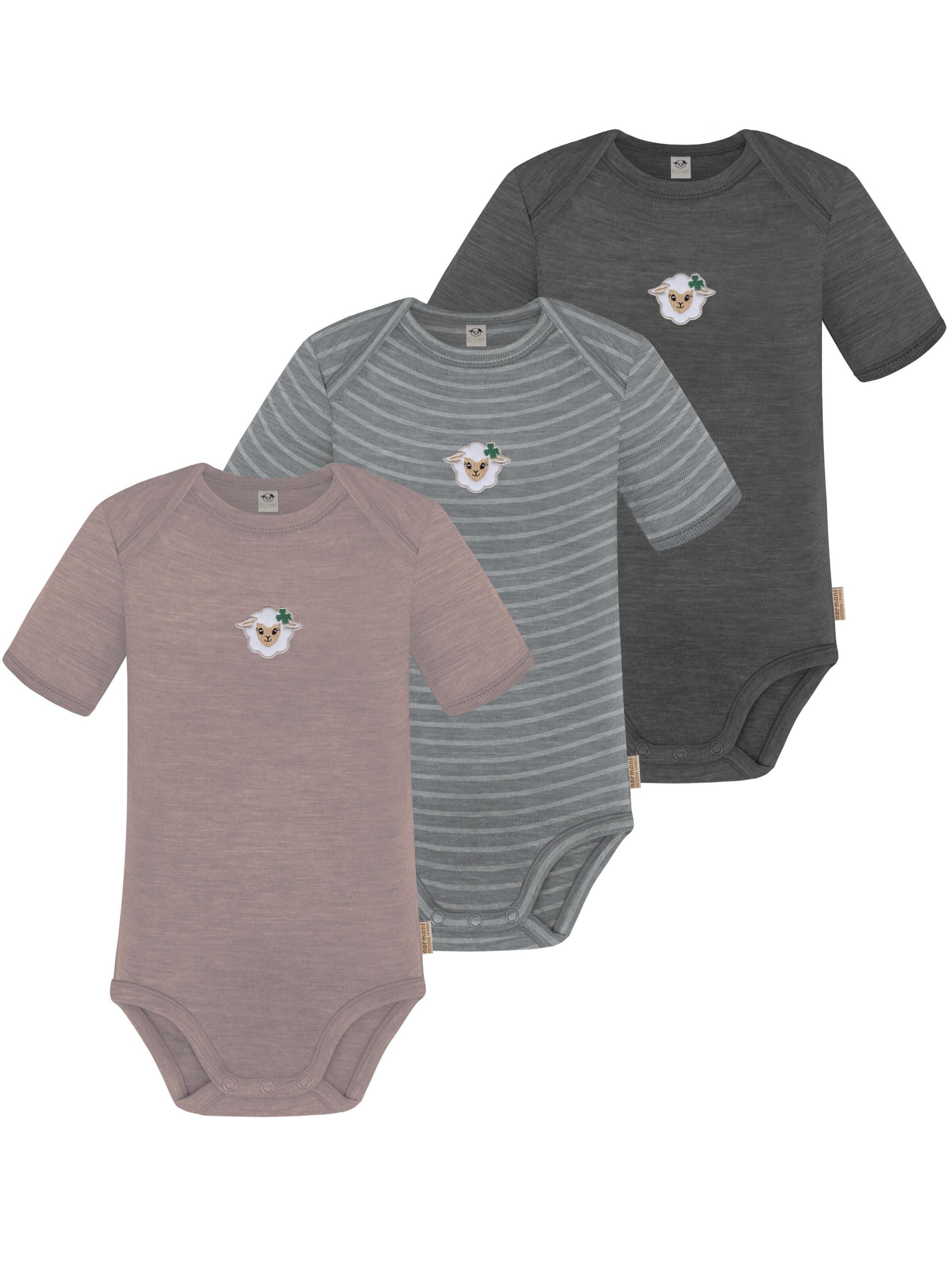 Barboteuse / body 'Tauranga' normani en gris : devant