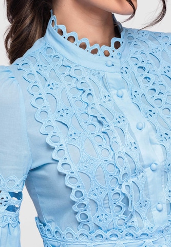 Ombre Bluse in Blau