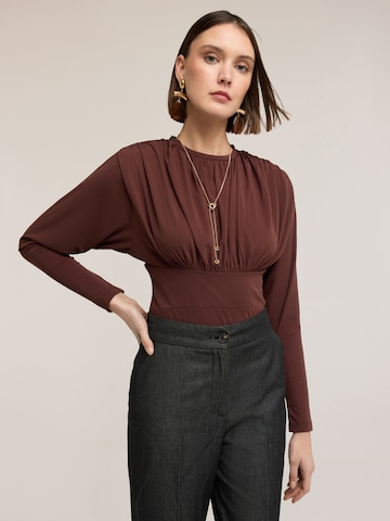 MOTIVI Blouse bodysuit in Brown