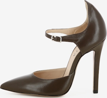 Escarpins 'LISA' EVITA en marron : devant