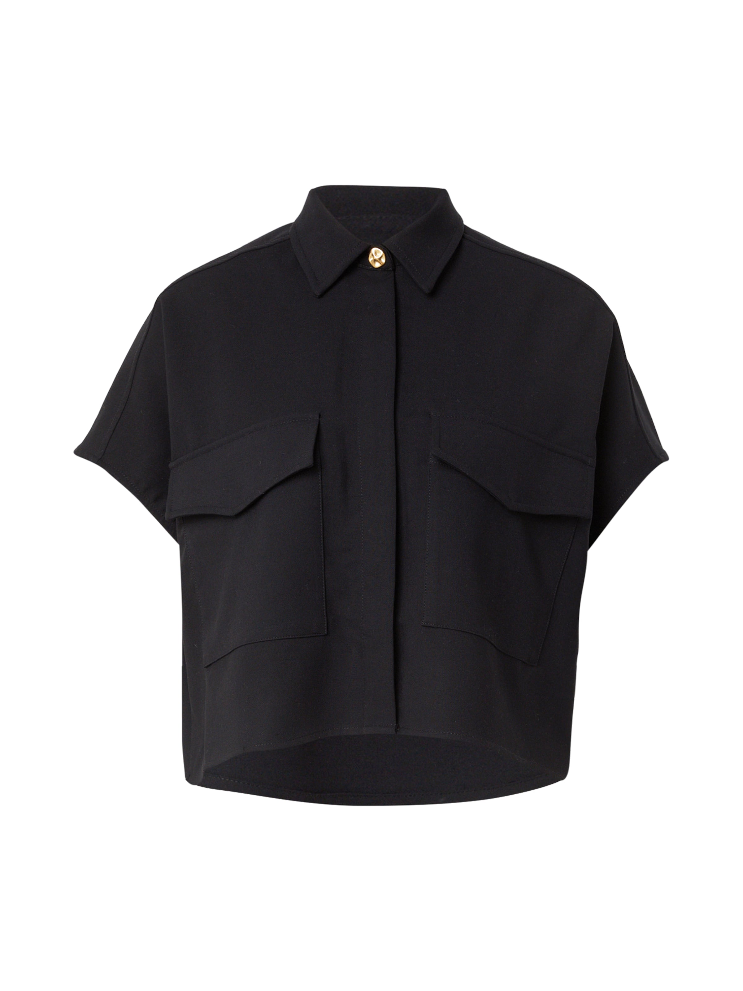 sessun Bluse 'BIANCA' in Schwarz: Vorderseite