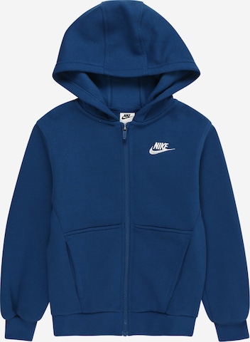 Hanorac 'CLUB FLEECE' de la Nike Sportswear pe albastru: față