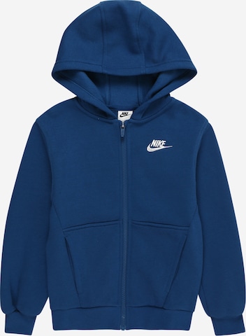 Nike Sportswear Sweatjacke 'CLUB FLEECE' in Blau: Vorderseite