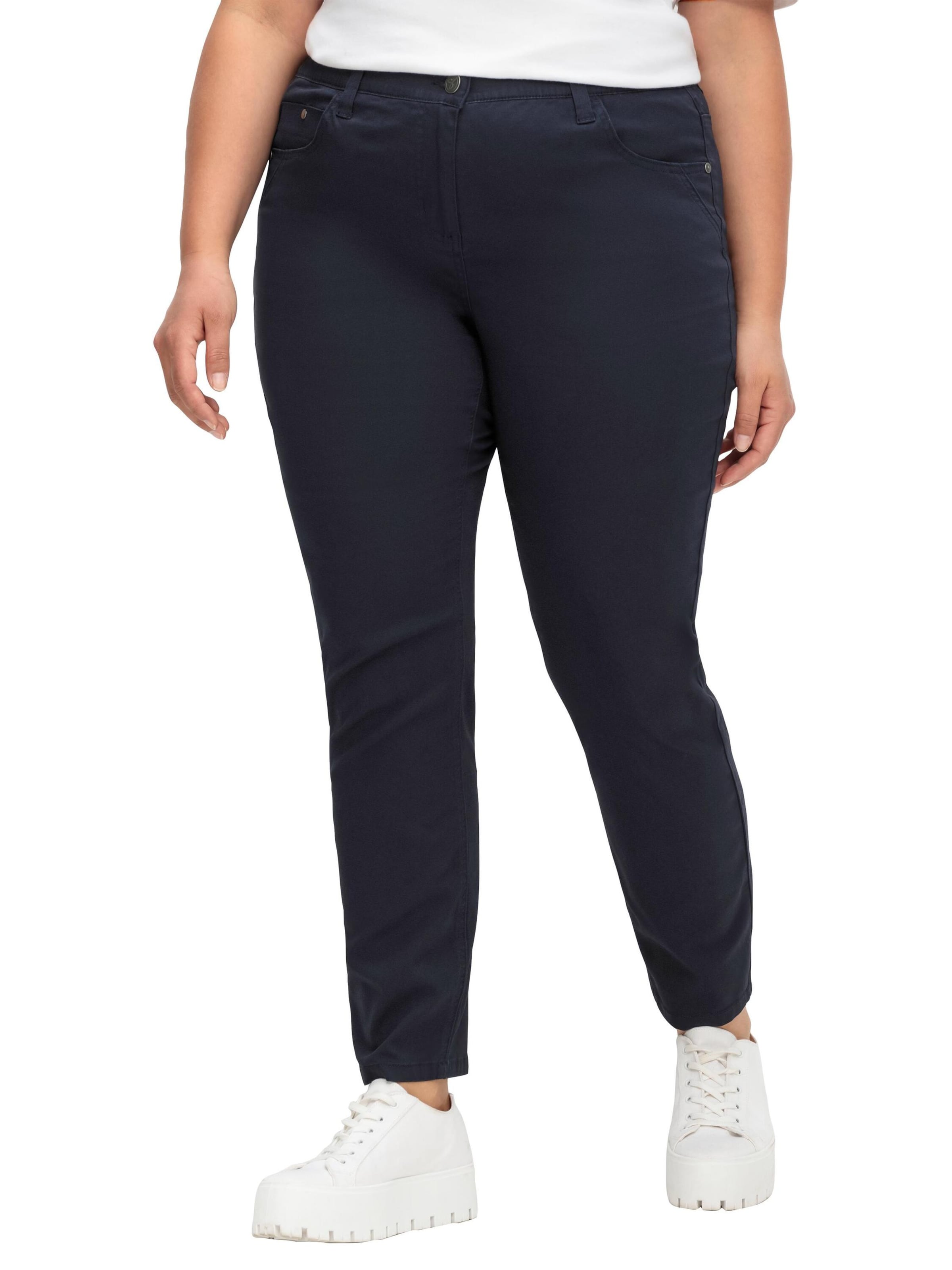 SHEEGO Слим фит Панталон в синьо: отпред