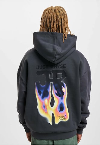 Just Rhyse Sweatshirt 'On Fire' in Grau: Vorderseite
