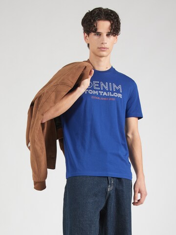 TOM TAILOR DENIM Shirt in Blue: front