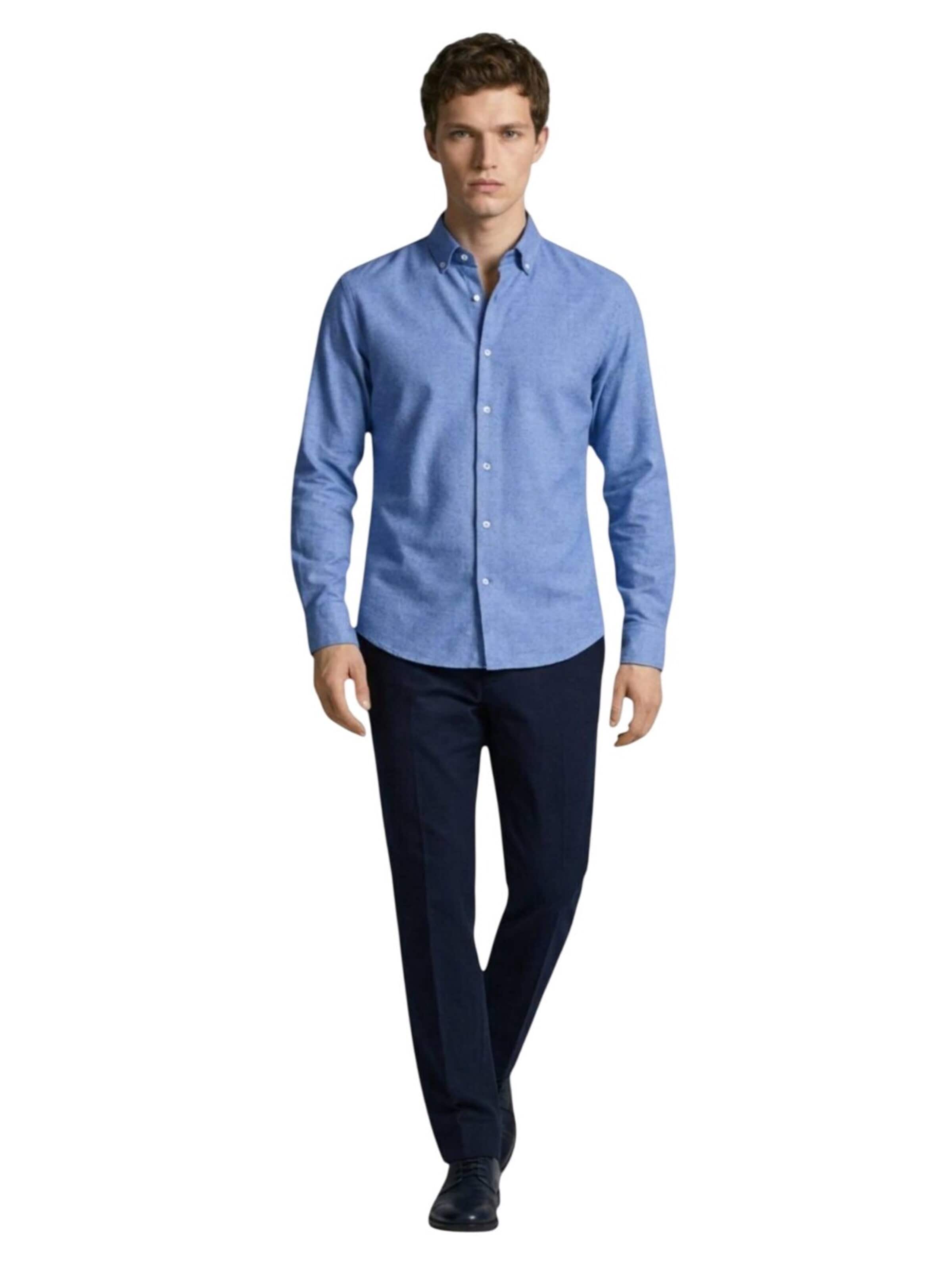 Ramsey Regular fit Zakelijk overhemd in Blauw