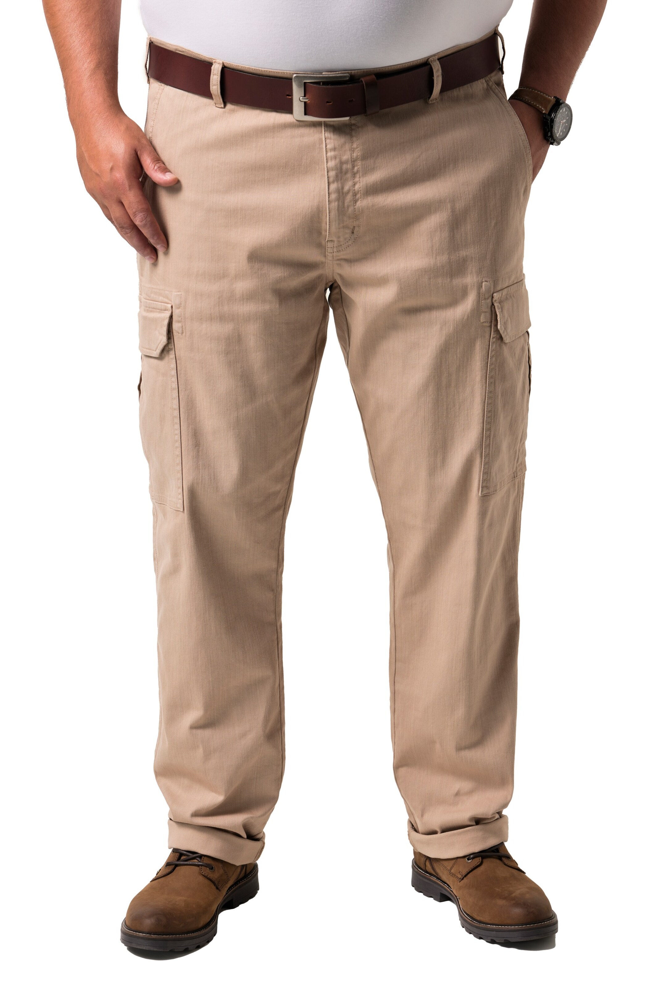 Men Plus Regular Hose in Beige: Vorderseite