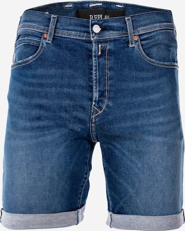 REPLAY Slimfit Jeans in Blauw: voorkant