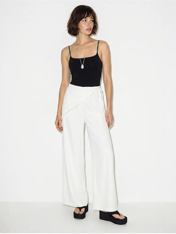 Wide Leg Pantalon Bianco Lucci en blanc