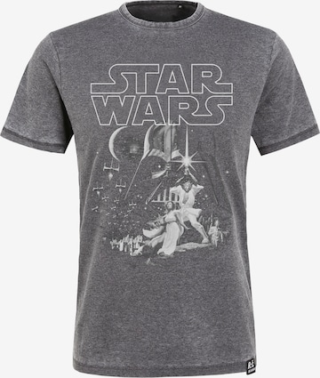 Recovered Shirt 'Star Wars Tonal Classic Poster Washed' in Grey: front