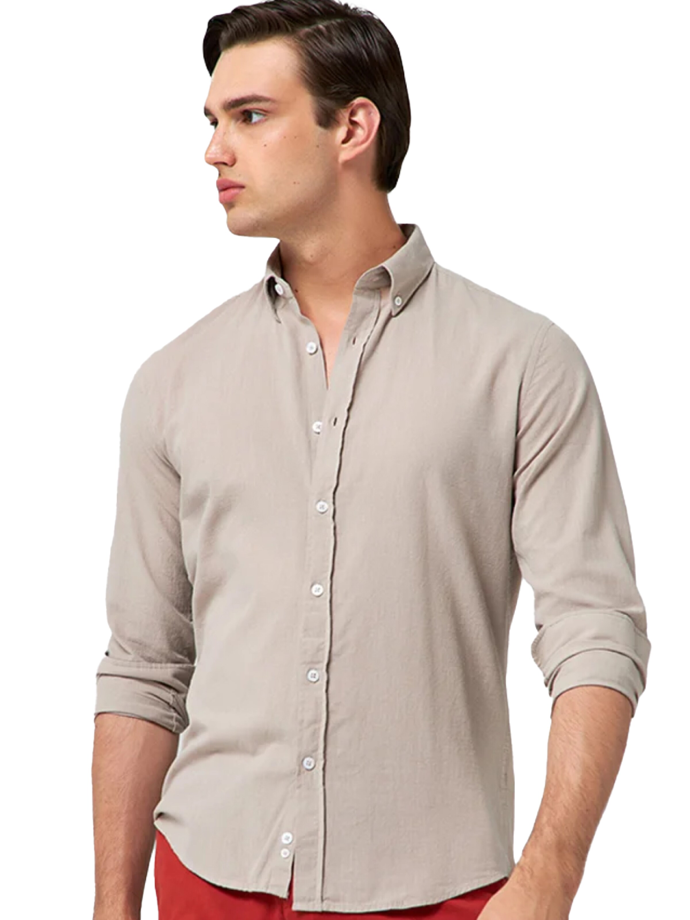 D’S Damat Regular fit Overhemd in Beige