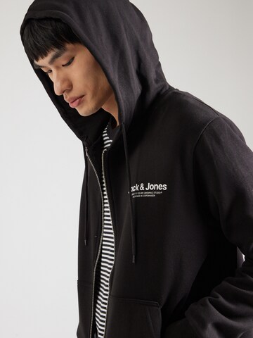 JACK & JONES Sweatjacke 'JWHVESTERBRO' in Schwarz