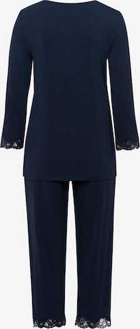 Hanro Pyjama ' Natural Elegance ' in Blau