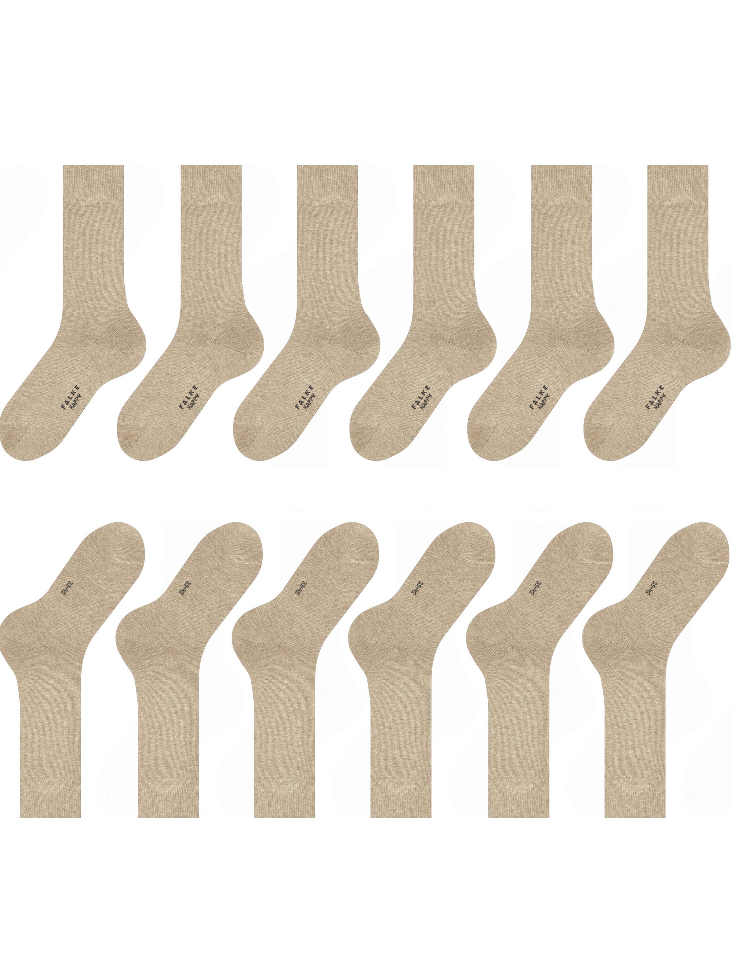 FALKE Socks 'Happy 6-Pack' in Beige