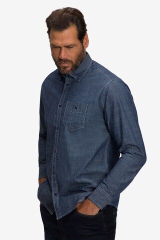 JP1880 Comfort fit Button Up Shirt in Blue: front