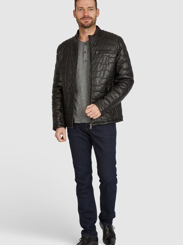 bugatti Lederjacke 'BUSamuele' in Schwarz
