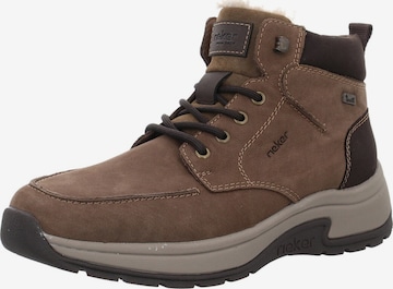 Rieker Lace-up boot 'Stiefel Herren 11020-24 Leder-Mix in braun' in Brown: front