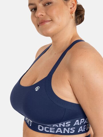 OCEANSAPART Bustier Sport-BH 'Beauty' in Blau