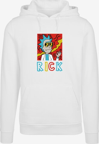 F4NT4STIC Sweatshirt 'Cool Rick' in Wit: voorkant