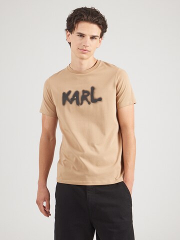 Karl Lagerfeld T-Shirt in Beige: Vorderseite